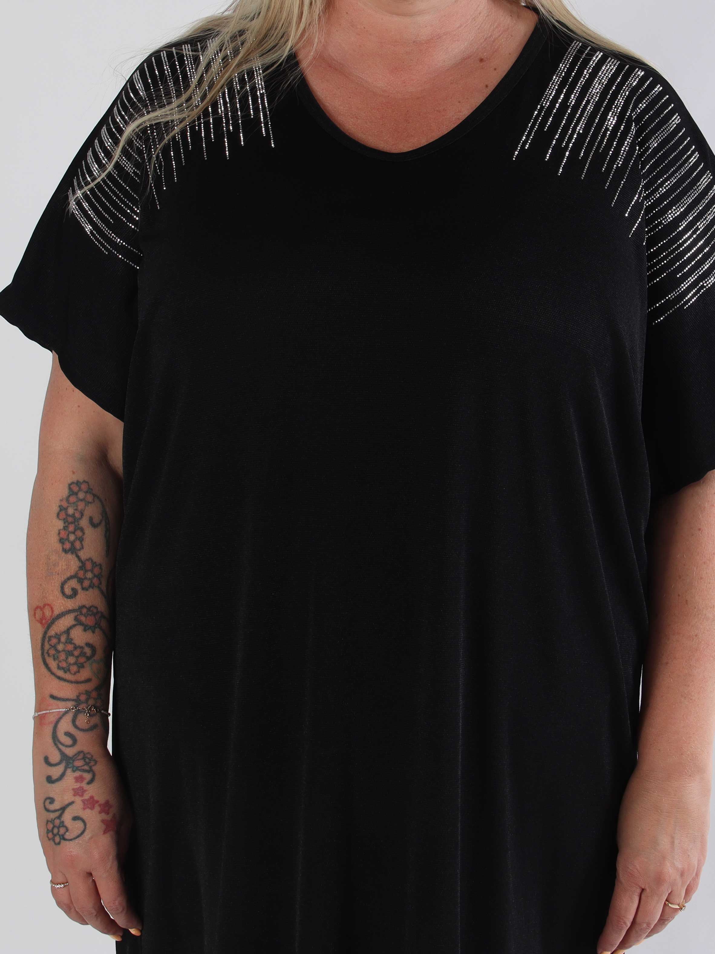 Phoebe - Viskose plus size tunikakjole similisten